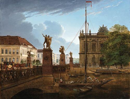 Friedrich Wilhelm Keyl View of Schlossbruke and Zeughaus oil painting picture